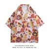 Nova Camisa Havaiana com Gola Cubana Estampa de Flores Masculina Manga Curta Verão 2025 Férias na Praia Camisa Jaqueta Estampada Japonesa