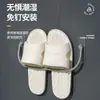 Estante de Zapatos para Puerta de Baño Montado en Pared, Almacenamiento de Cocina, Estante Multifuncional para Zapatillas de Baño sin Taladrar