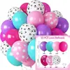 Set de Globos de Látex Transfronterizo de 12 pulgadas Globos Redondos con Lentejuelas Fiesta Niña Día de San Valentín Boda Globos para Fiesta