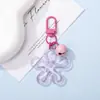 Colgante de cuentas DIY serie rosa accesorios semiacabados para llavero hecho a mano accesorio de anillo para colgar materiales cadena de cordón para teléfono móvil