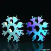 Llave Multifuncional de Copo de Nieve para Exteriores Herramienta Octogonal Destornillador Abrebotellas Llave Portátil Herramienta Combinada Venta al por Mayor