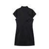 Roupas Europeias e Americanas Transfronteiriças para Mulheres Za Aliexpress Venda Quente Novo Estilo Chinês Moderno e Elegante Vestido Curto Jacquard