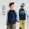 Roupa Infantil Zuoxi Camiseta de Manga Longa de Secagem Rápida para Meninos Primavera e Outono 2026 Novo Modelo Camisa de Camada Base para Meninos ao Ar Livre