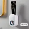 Dispensador de Pasta de Dientes Totalmente Automático sin Perforaciones Estante de Almacenamiento de Pasta de Dientes para Baño Montado en la Pared Exprimidor de Pasta de Dientes Perezoso Soporte para Cepillos de Dientes