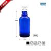 Frasco de vidro com conta-gotas para óleo azul cobalto 30ml, spray cosmético, essência de orvalho pura, embalagem, frasco pequeno para amostra
