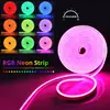 Tira de Luces LED de Flujo Cambiante de Color USB 5V App Bluetooth Impermeable para Exteriores Tira de Luz de Neón Artículo Caliente Transfronterizo