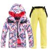 Ropa de esquí para mujer, invierno, exterior, transpirable, cálida, gruesa, snowboard, ropa de esquí doble, moda femenina
