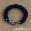 Q09 Pulsera Pulsera de Supervivencia Trenzada de Paracord Pulsera de Colgado Rápido Hebilla de Acero Inoxidable Se Puede Usar como Llavero