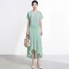 Lindo Conjunto Mini de Verão, Conjunto Completo, Novo Design Fashionável de Verão, Conjunto de Duas Peças Plissado Feminino, Chique