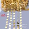 Cadena Suelta Americana Rellenada de Oro de 14K 4mm Cadena de Moneda Redonda Pequeña Cadena de Moneda de Oro Accesorios para Pulsera Collar DIY