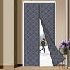 Cortina de Puerta Anti-Mosquitos, Cortina Divisoria de Aislamiento Térmico y Bloqueo de Viento para Aire Acondicionado de Invierno, Cortina de Dormitorio sin Taladro, Aislamiento Térmico y Parasol