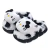 Pantuflas de Algodón para Niños Otoño e Invierno Estilo Nuevo Niñas Dibujos Animados Cálidas de Felpa Niños Pequeños Hogar Niñas Pequeñas Zapatos de Algodón