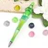Cuentas acrílicas con purpurina fina de 16 mm, que no se decoloran, para pulseras, collares y accesorios para el cabello hechos a mano para DIY, cuentas redondas brillantes