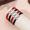Pulseira Trançada Símbolo do Infinito em Forma de 8 Estilo Ins Design de Nicho Conjunto de Pulseiras para Casal Homens e Mulheres Pulseira Ajustável Tendência
