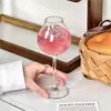 Taza de café de estilo ins nórdico, taza especial para degustación de aromas, vaso de cristal con tallo alto, copa de champán creativa para restaurante, copa de vino de frutas