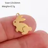 Acessórios de joias de aço inoxidável transfronteiriços pingente espelho polido pingente de animal DIY macaco esquilo girafa raposa