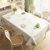 Toalha de Mesa Floral Fresca e Simples, Impermeável e à Prova de Óleo, Jogo Americano Sem Lavagem, Toalha de Mesa Retangular para Mesa de Jantar, Toalha de Mesa de Luxo Leve de Alta Qualidade para Mesa de Centro