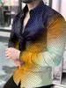 Comercio Exterior Europeo y Americano Camisa Estampada 3D para Hombre Primavera y Otoño Nuevo Estilo Casual de Moda Camisa de Manga Larga para Hombre Talla Grande Camisa Venta al por Mayor