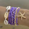 Tobillera Bohemia de Cuentas Yongge Starfish Bead Set de Siete Piezas Pulsera Creativa de Alto Valor