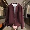 Artículo Caliente de Transmisión en Vivo Marca de Moda Simple Moda Casual Cárdigan Tejido Suéter Fábrica Ropa de Hilo para Hombre Camisa de Hilo