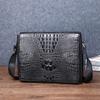 Crocodilo espinha de peixe padrão horizontal masculino bolsa mensageiro clássico bolsa de couro genuíno ombro masculino crossbody bolsa mochila ao ar livre fábrica atacado