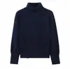 Suéter de punto suave con cuello alto para mujer, adelgazante, nuevo estilo simple otoño-invierno, top interior de cuello superpuesto