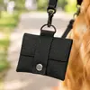 Dispensador de bolsas para excrementos de mascotas para gatos y perros, portátil para uso en exteriores, se puede colgar, bolsa de tela para almacenamiento de bolsas para excrementos de perros