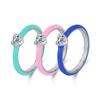 MODIAN MODIAN S925 color plata esterlina epoxi encantador anillo de diamante femenino nicho anillo de esmalte azul Klein