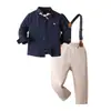 Conjunto Formal de Vestir para Niños Conjunto de Ropa Formal para Niño Camisa con Pajarita Tirantes Atuendo para Paje