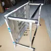Nova Mesa Quadrada de Aço Inoxidável Borda Chanfrada Bancada Espessada Doméstica de Jantar Mesa de Quatro Lados Mesa de Jantar