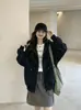 Sudadera Cardigan con Capucha para Mujer Otoño 2026 Nuevo Estilo Ropa Exterior Estilo Coreano Holgado Perezoso Manga Larga Cardigan Superior