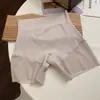 Calcinhas de Seda Gelada de Cintura Alta com Controle da Barriga e Levanta Bumbum para Mulheres, Shorts de Segurança Anti-Exposição, Leggings Antibacterianas Sem Costura Duas em Uma que Não Enrolam