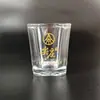 Marca Profissional Personalizada Logo Presente Copos Pequenos de Baijiu 50ml Copos Quadrados Pequenos Copos de Shot Copos Bullet para Bar