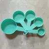 Combinação de cinco pedaços de plástico assando colher de medição com balança café leite em pó farinha de arroz quantitativa pesando um grama colher pequena