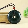 Colgante de Hebilla de Seguridad Grande de Jade Natural Xizang Piedra Yaowang con Colgante de Hebilla de Seguridad de Jade Serpentina Magnético Joyería de Jade