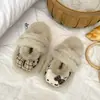 Elegantes Pantuflas Peludas de Corte Bajo 2026 Cómodas Estampado de Leopardo Dibujos Animados Lindas Celebridad de Internet de Moda Hogar Otoño/Invierno Nueva Llegada