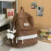Mochila de Pana para Mujer, Estilo Coreano Ins Simple Casual para Estudiantes, Mochila Pequeña Ligera para Niña Linda