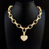 Conjunto de Joias com Tema de Amor, Colar e Pulseira em Forma de Coração Totalmente Cravejados com Zircônia, Conjunto de Joias, Conjunto de Joias Colar