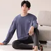 Pode Ser Usado Fora Pijama Masculino Primavera e Outono Masculino Manga Longa Tamanho Grande Algodão Puro 2025 Nova Primavera e Verão Roupas de Casa para Meninos