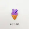 Parche de dibujos animados serie de conejitos lindos DIY casero carcasa de teléfono móvil agujero para pasador de pelo accesorios para zapatos accesorios de resina pegamento de crema