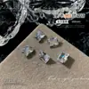 Decorações para Nail Art de Cristais de Açúcar Zircônia Pedras Retangulares com Ângulo Reto Pedras com Fundo Pontiagudo Quadradas Diamante Grande Cubo de Gelo Pedras para Nail Art