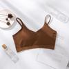 Ropa interior de tubo de algodón puro para mujer, de una pieza, con copa fija, espalda hermosa, sujetador push-up para estudiantes, sujetador deportivo que envuelve el pecho, verano