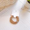 Milk Tea Color Basic Leather Band 2mm Seamless High Elastic Hair Rope Anel de Cabelo Simples Feminino Estilo Japonês Corda de Cabelo
