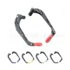 Manillares de Aleación de Aluminio para Moto Modificados, Guardamanos Anticaída para Freno y Embrague, Barras Protectoras Tipo Piel de Serpiente para Off-Road, Anticolisión de Fibra de Carbono