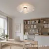 Luminária de Teto Floral de Luxo com Dimerização de Três Cores, Design de Folha de Lótus Ondulada em Acrílico para Quarto, Quarto de Hóspedes e Escritório Luminária de Teto LED