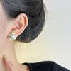 Brincos de pérolas geométricas leves e luxuosas, estilo palácio vintage, estilo japonês-coreano, feminino, moderno, com microincrustações de zircônia, brincos personalizados de luxo