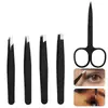Set de Pinzas para Cejas de Acero Inoxidable, Pinzas Multiusos para Depilación, Pinzas para Cejas, Pinzas para Pestañas, Punta Plana, Punta Diagonal, 96 Pinzas
