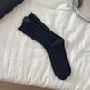 Etiqueta de Tela Europea Carta Calcetines Modernos Moda Combinable Angora Calcetines Rojos Calcetines de Algodón para Mujer Calcetines de Media Caña Calcetines Gruesos a Rayas Otoño