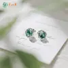 Brincos de formato irregular verde musgo, moda simples, nicho, alto senso, brincos de prata de lei S925, atacado personalizado para mulheres