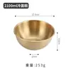 Tigela de Aço Inoxidável 304 Estilo Coreano para Macarrão Frio com Escala Tigela para Salada de Frutas Dourada Tigela de Mistura Talheres Criativos de Alto Valor